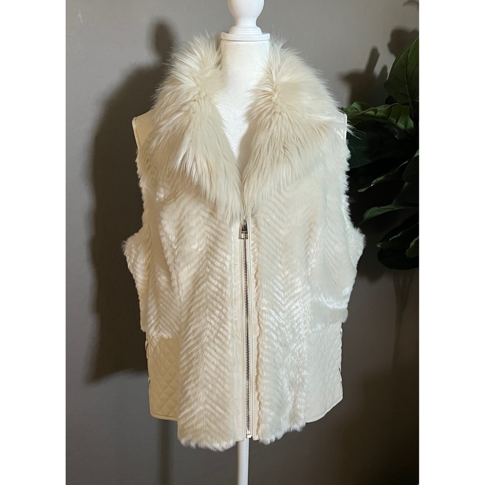 Guess Faux Fur/Leather Vest XL